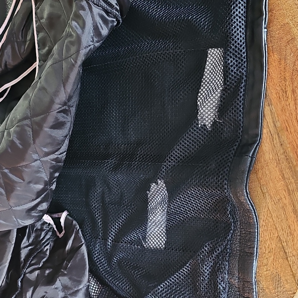Cycle Leather Jacket XL Pink Gray Black - Picture 6 of 14